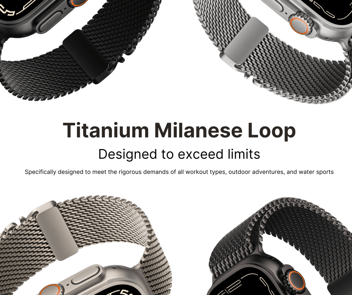 Elevate Your Apple Watch Style with the Titanium Milanese Loop - BugBands