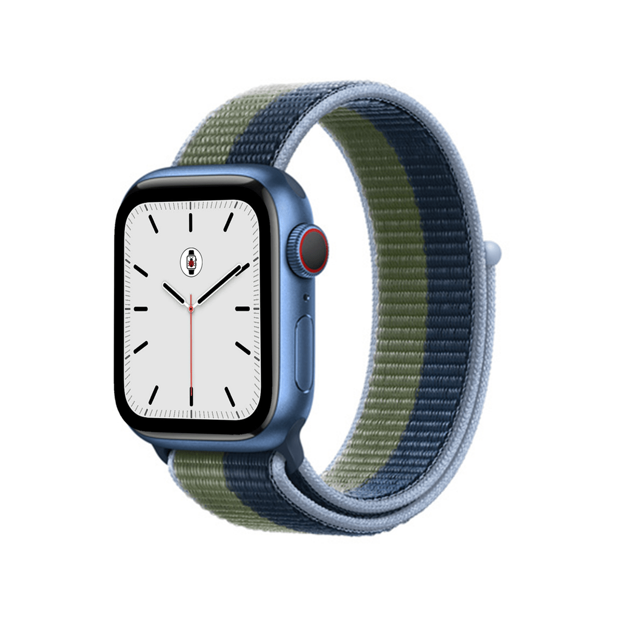 Abyss Blue/Moss Green BB Nylon Sport Loop Apple Watch Band - BugBands