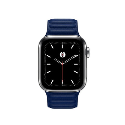 Baltic Blue BB Leather Link Apple Watch Band - BugBands