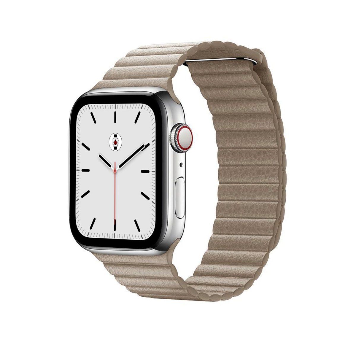 Beige BB Leather Loop Apple Watch Band - BugBands