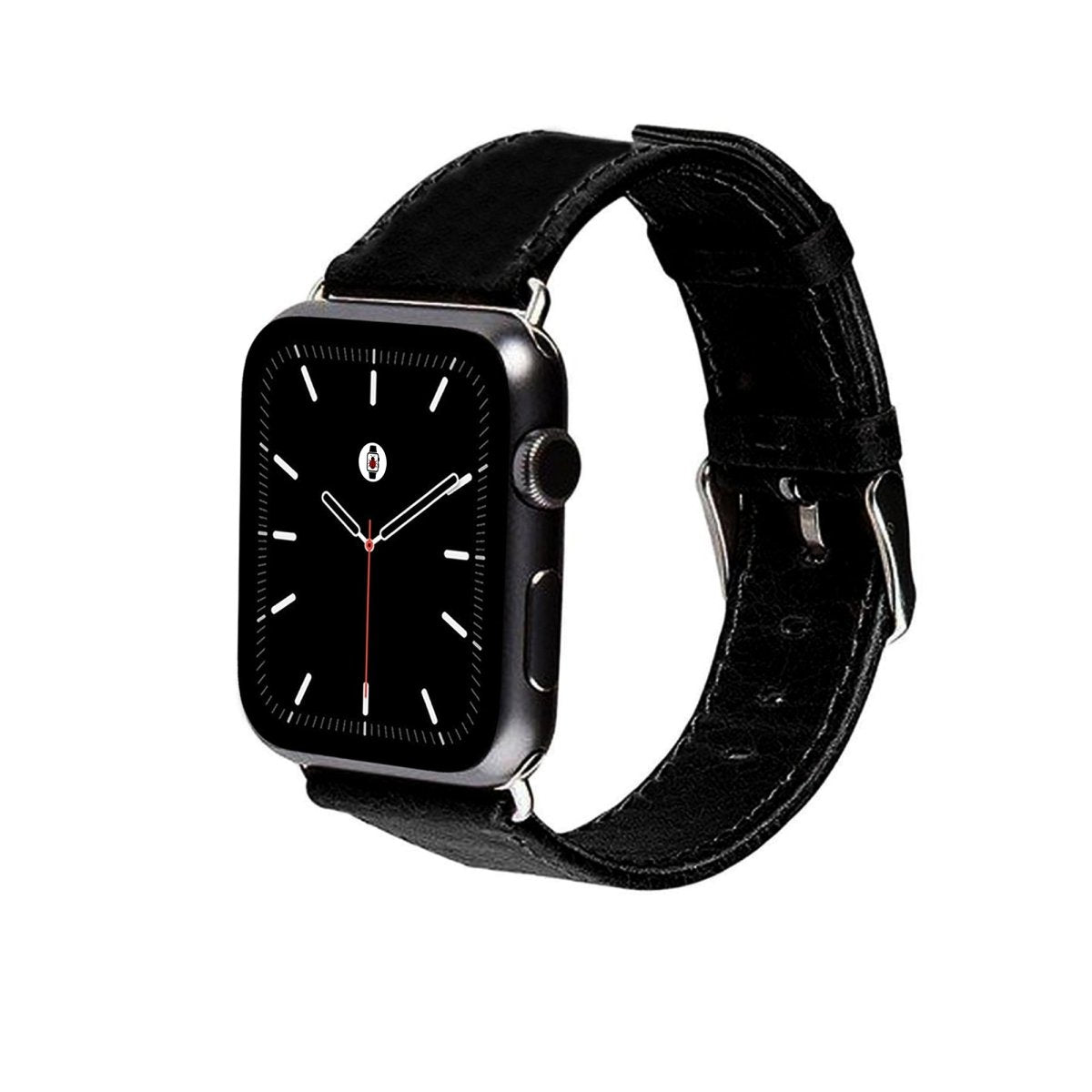 Black BB Elite Leather Apple Watch Band - BugBands