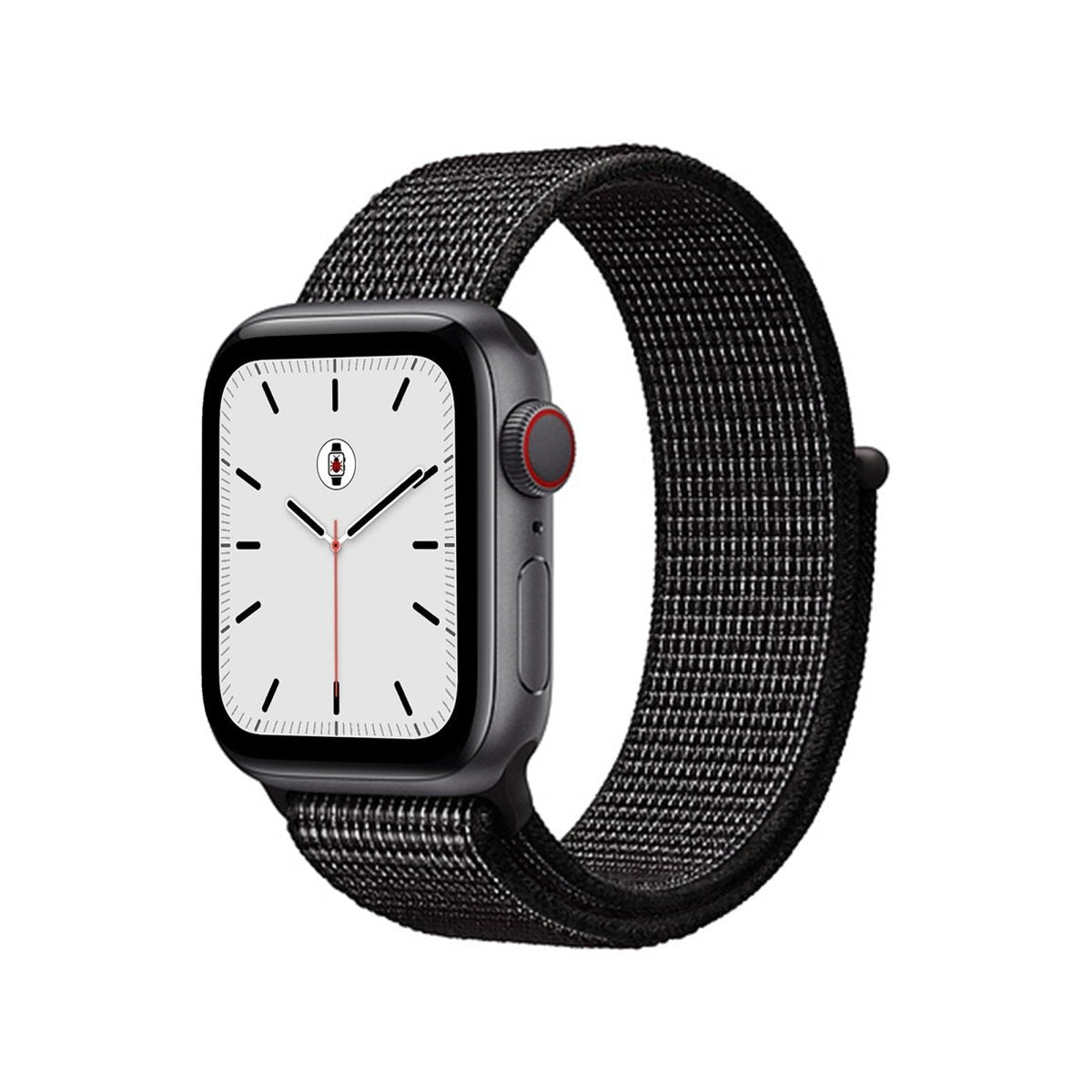 Black BB Nylon Sport Loop Apple Watch Band - BugBands