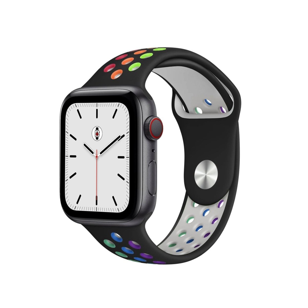 Black & Multi - colour BB Sport Fit Apple Watch Band - BugBands