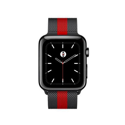 Black & Red BB Milanese Loop Apple Watch Band - BugBands