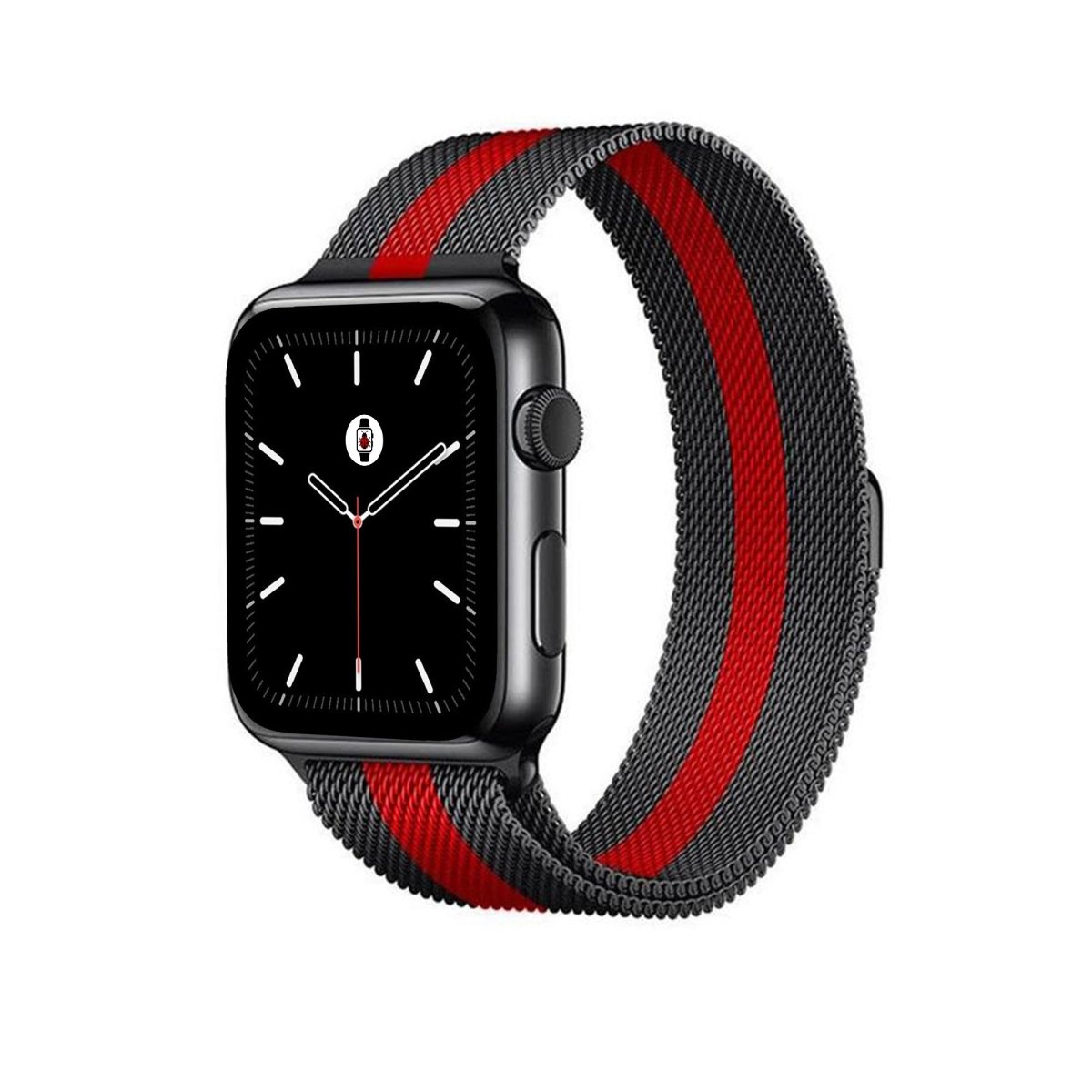 Black & Red BB Milanese Loop Apple Watch Band - BugBands