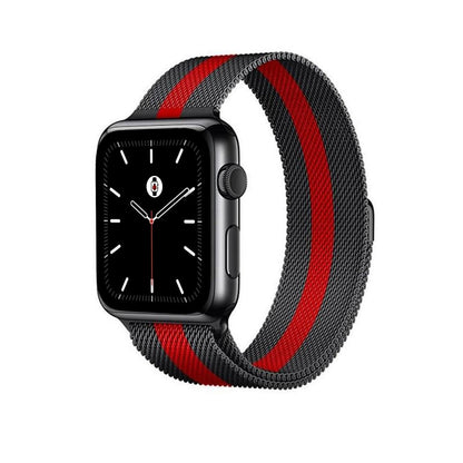 Black & Red BB Milanese Loop Apple Watch Band - BugBands