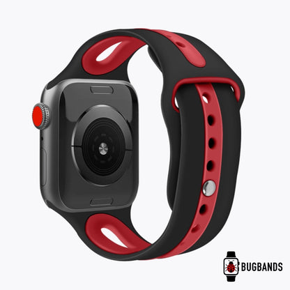 Black & Red BB Modern Sport Apple Watch Band - BugBands