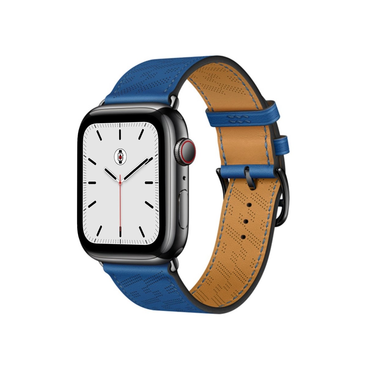 Blue BB H Diagonal Single Tour Apple Watch Band - BugBands