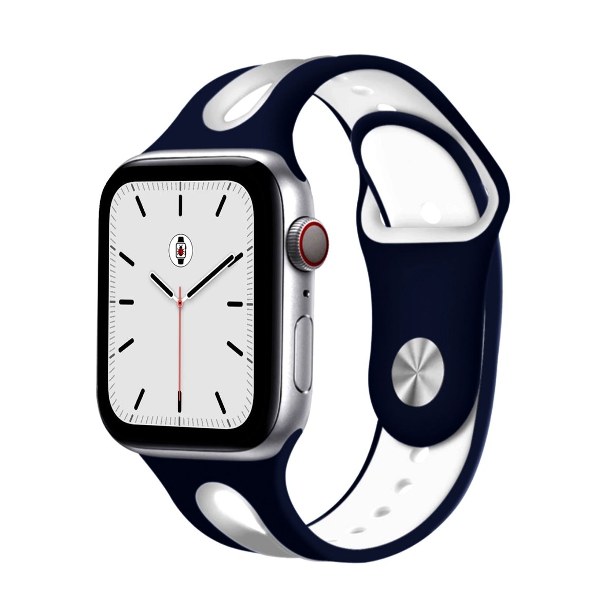 Blue & White BB Modern Sport Apple Watch Band - BugBands