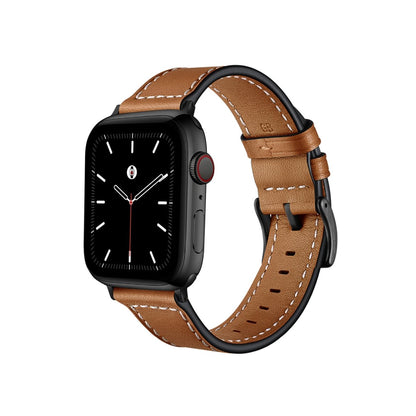 Brown BB Classic Leather Apple Watch Band - BugBands