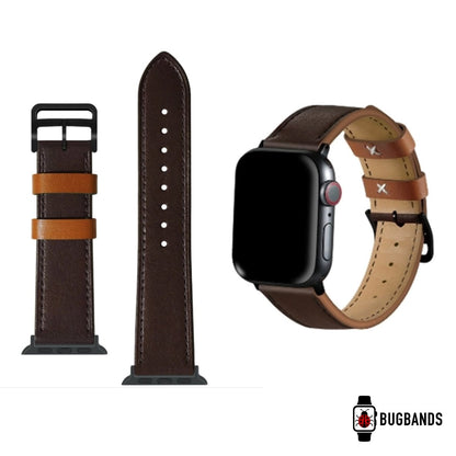 Brown in Brown BB Cocktail Leather Apple Watch Band - BugBands