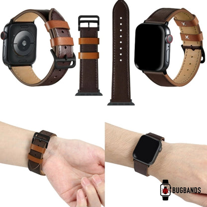 Brown in Brown BB Cocktail Leather Apple Watch Band - BugBands