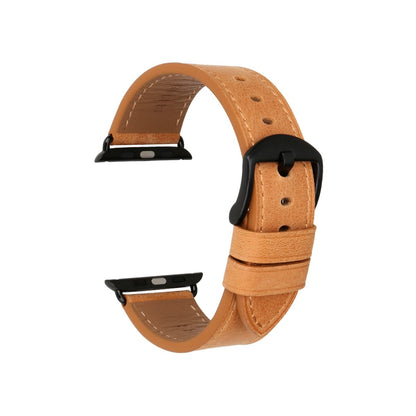 Caramel BB Full Grain Leather Apple Watch Band - BugBands