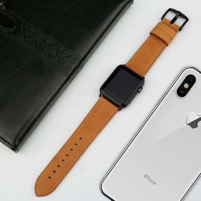 Caramel BB Full Grain Leather Apple Watch Band - BugBands