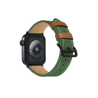 Green & Brown BB Cocktail Leather Apple Watch Band - BugBands