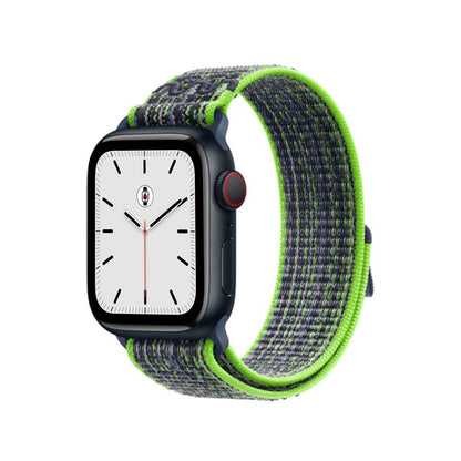 Green/Blue BB Nylon Sport Fit Loop Apple Watch Band - BugBands