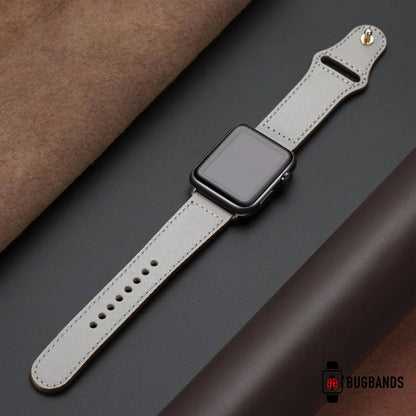 Grey BB Swift Leather Apple Watch Band - BugBands