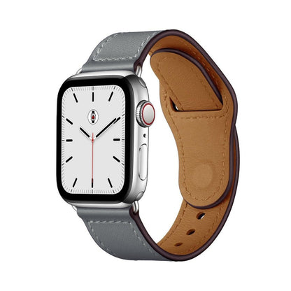 Grey BB Swift Leather Apple Watch Band - BugBands