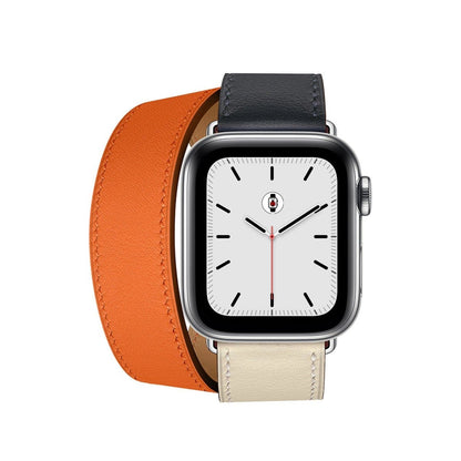 Indigo/Craie/Orange BB Double Tour Apple Watch Band - BugBands