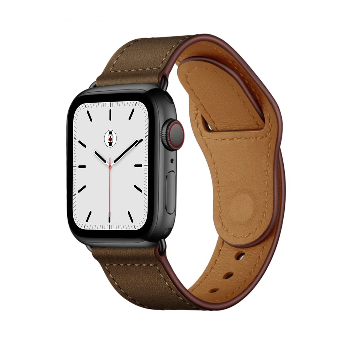 Khaki Brown BB Swift Leather Apple Watch Band - BugBands