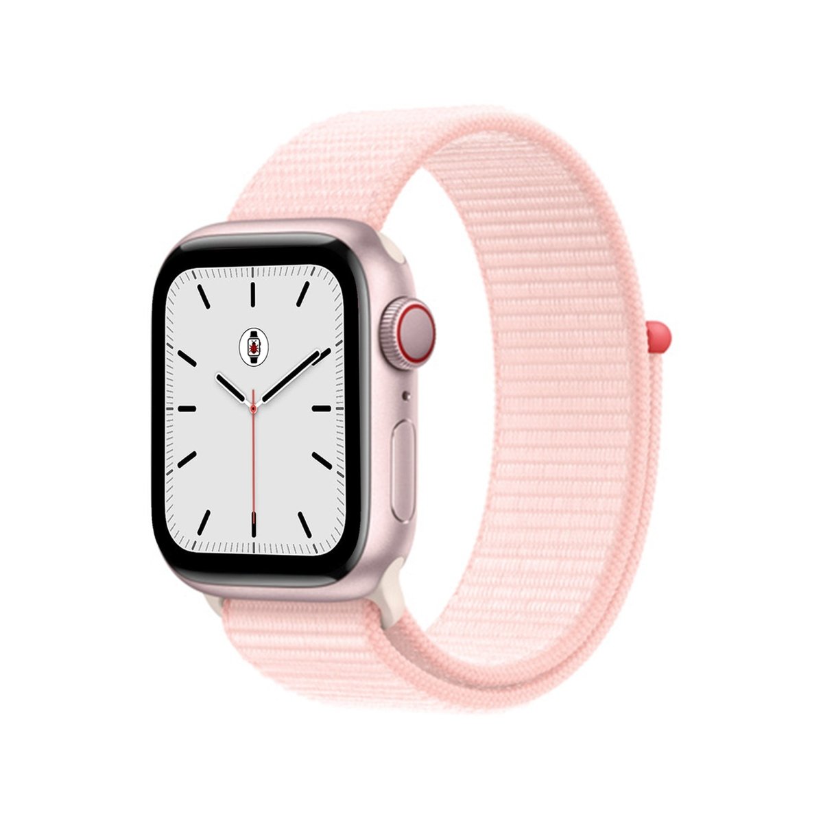 Light Pink BB Nylon Sport Loop Apple Watch Band - BugBands