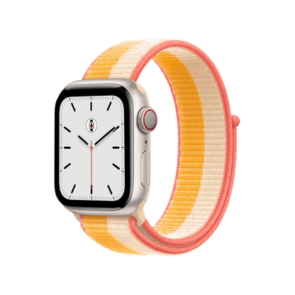 Maize/White BB Nylon Sport Loop Apple Watch Band - BugBands