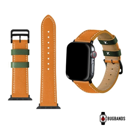 Mustard & Green BB Cocktail Leather Apple Watch Band - BugBands