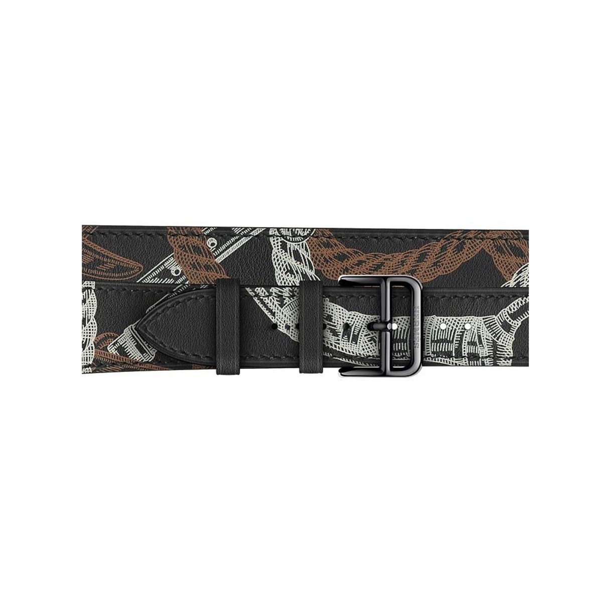 Noir All - Over Print BB Double Tour Apple Watch Band - BugBands