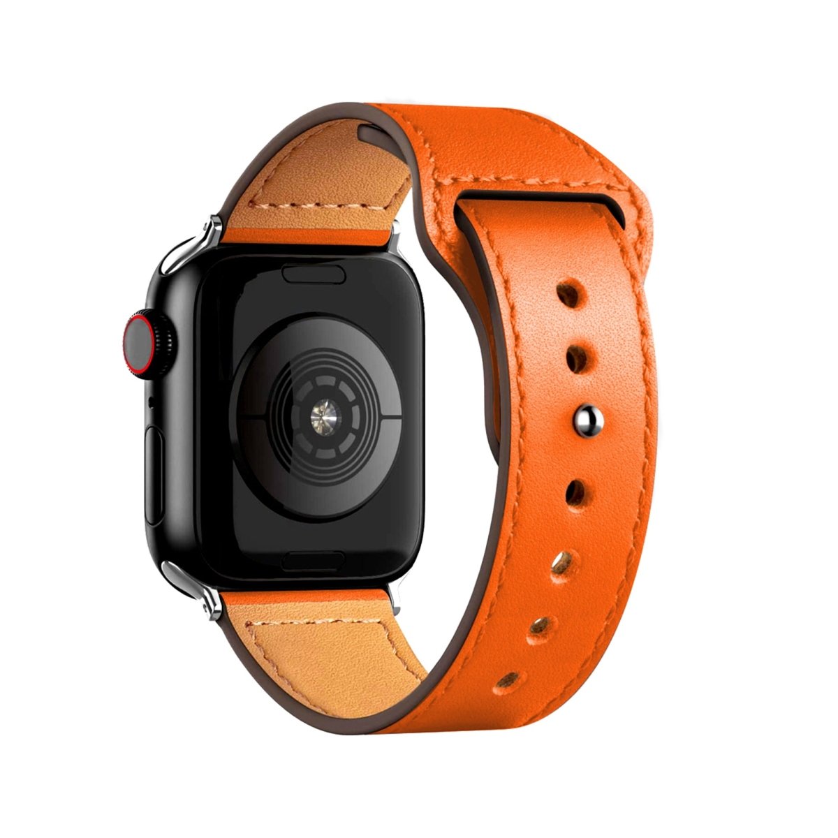 Orange BB Swift Leather Apple Watch Band - BugBands