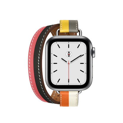 Orange/Blanc BB Attelage Double Tour Apple Watch Band - BugBands