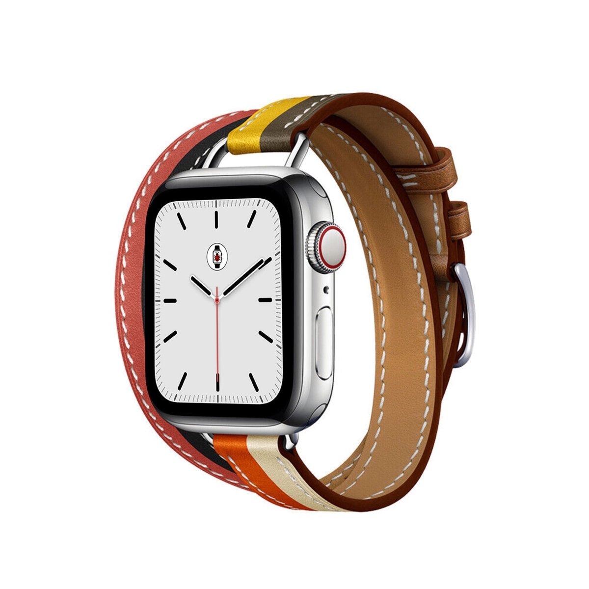 Orange/Blanc BB Attelage Double Tour Apple Watch Band - BugBands