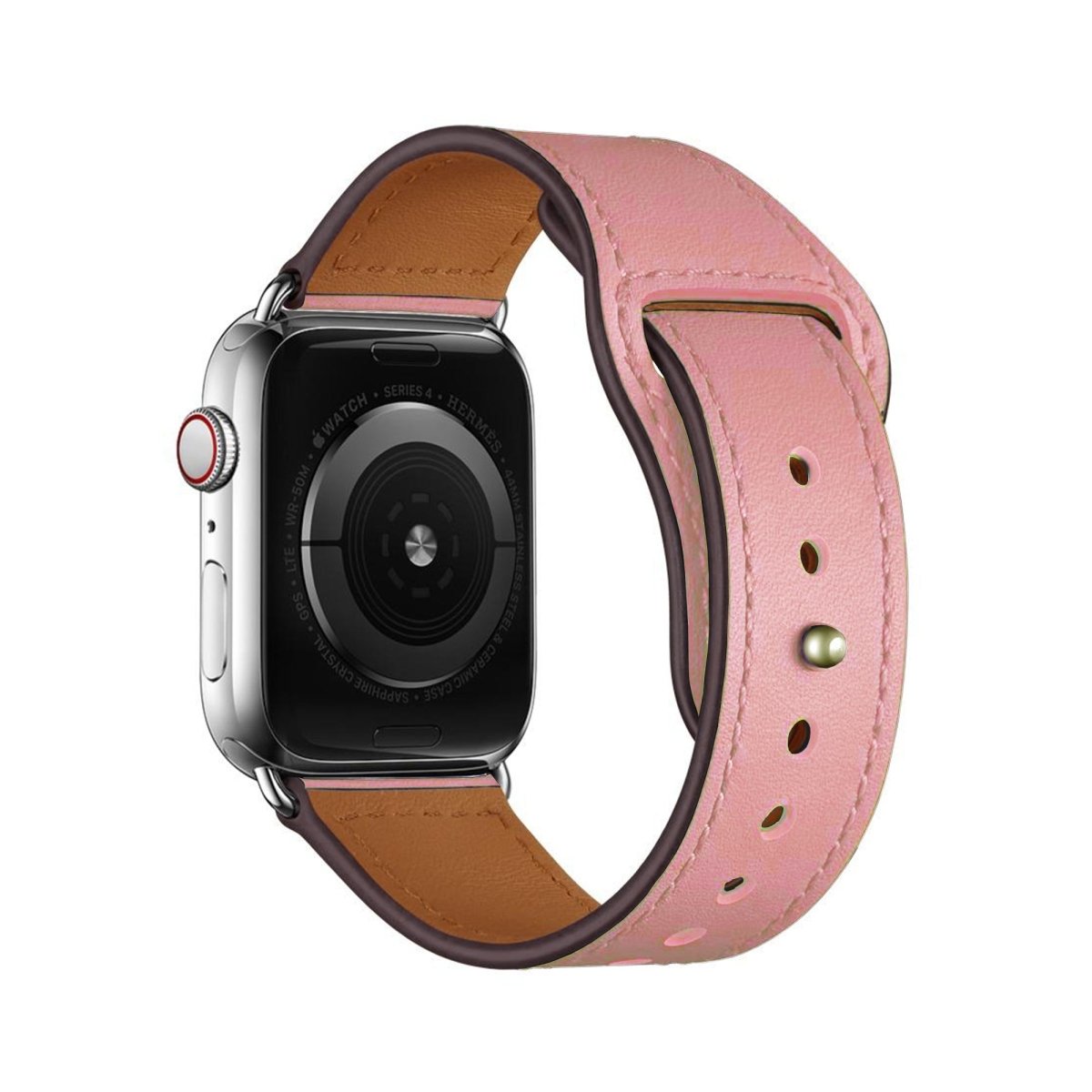 Pink BB Swift Leather Apple Watch Band - BugBands