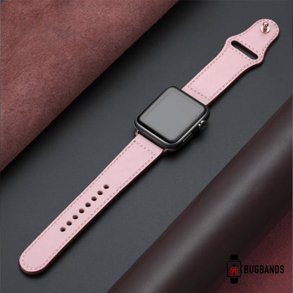 Pink BB Swift Leather Apple Watch Band - BugBands