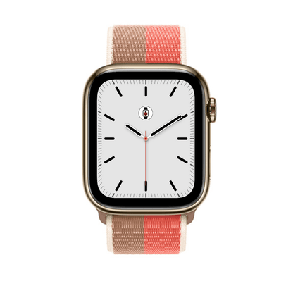 Pink Pomelo/Tan BB Nylon Sport Loop Apple Watch Band - BugBands