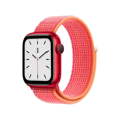 Red BB Nylon Sport Loop Apple Watch Band - BugBands