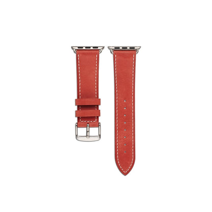 Red BB Vintage Leather Apple Watch Band - BugBands