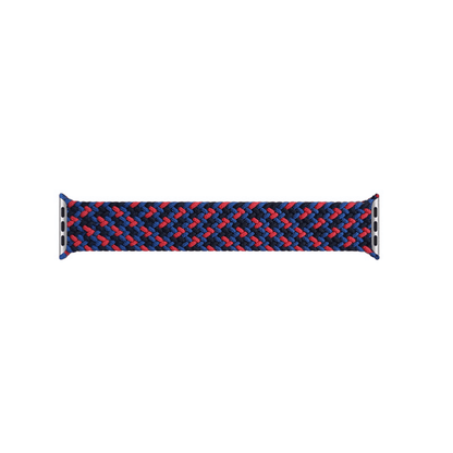 Red & Blue BB Braided Solo Loop Apple Watch Band - BugBands