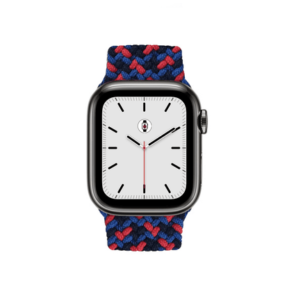 Red & Blue BB Braided Solo Loop Apple Watch Band - BugBands