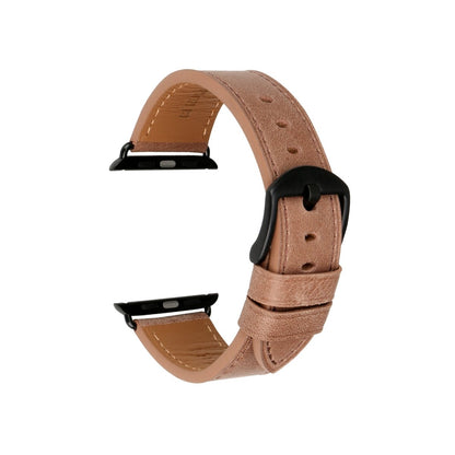 Rose Brown BB Full Grain Leather Apple Watch Band - BugBands