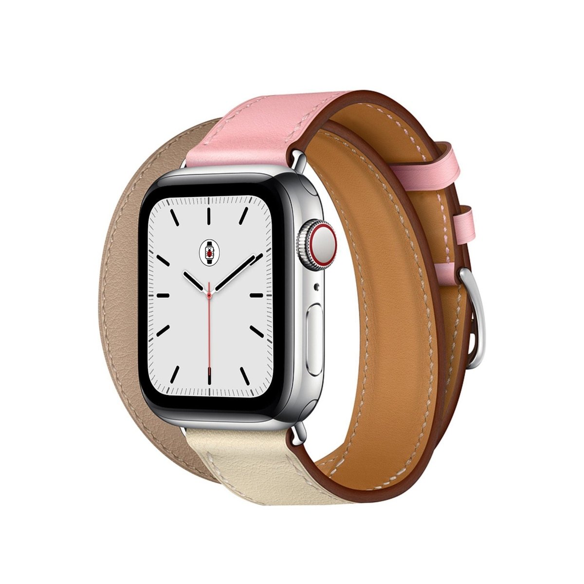 Rose Sakura/Craie/Argile BB Double Tour Apple Watch Band - BugBands