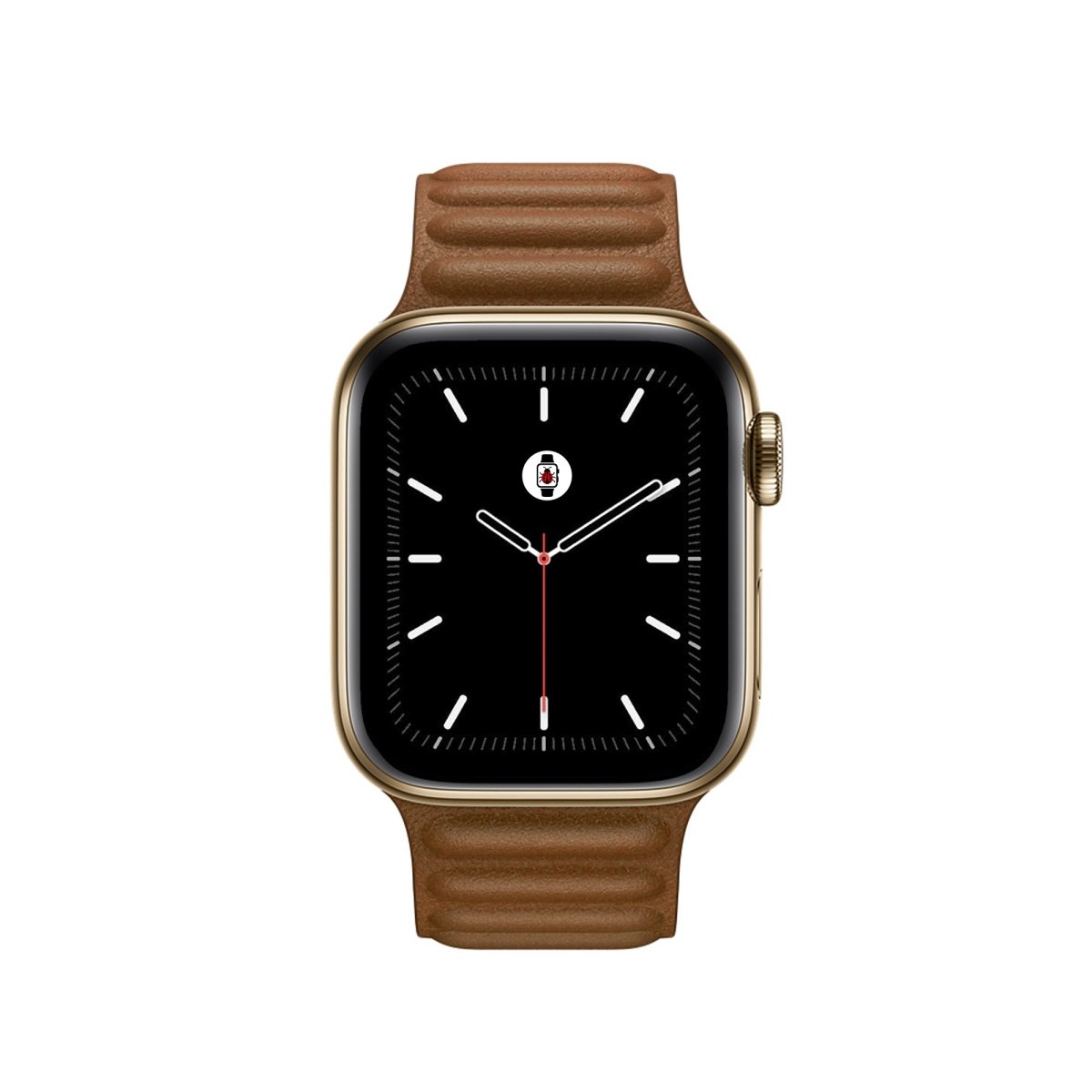 Saddle Brown BB Leather Link Apple Watch Band - BugBands