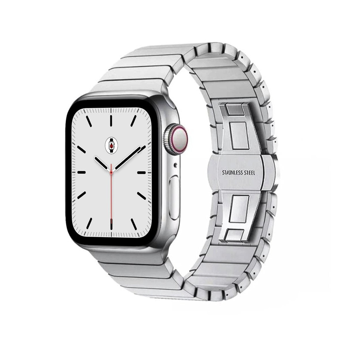 Silver BB Link Bracelet for Apple Watch - BugBands