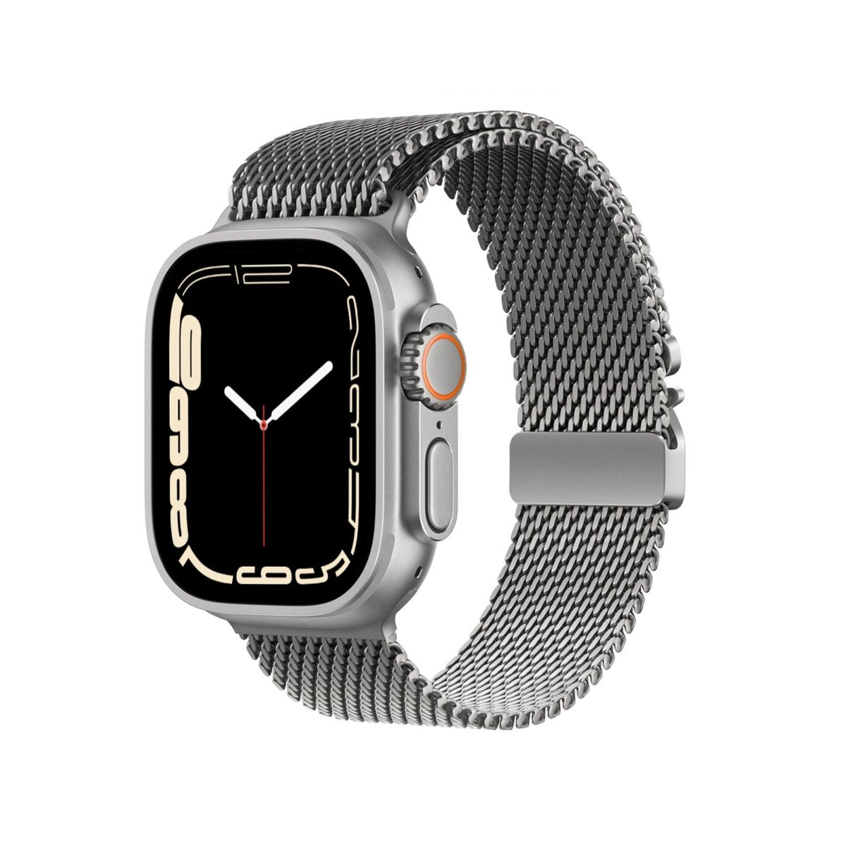 Silver Titanium Milanese Loop Apple Watch Band - BugBands