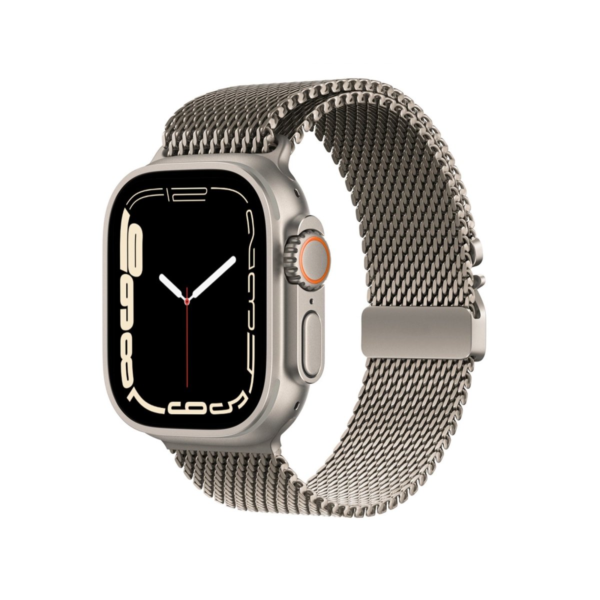 Starlight Titanium Milanese Loop Apple Watch Band - BugBands