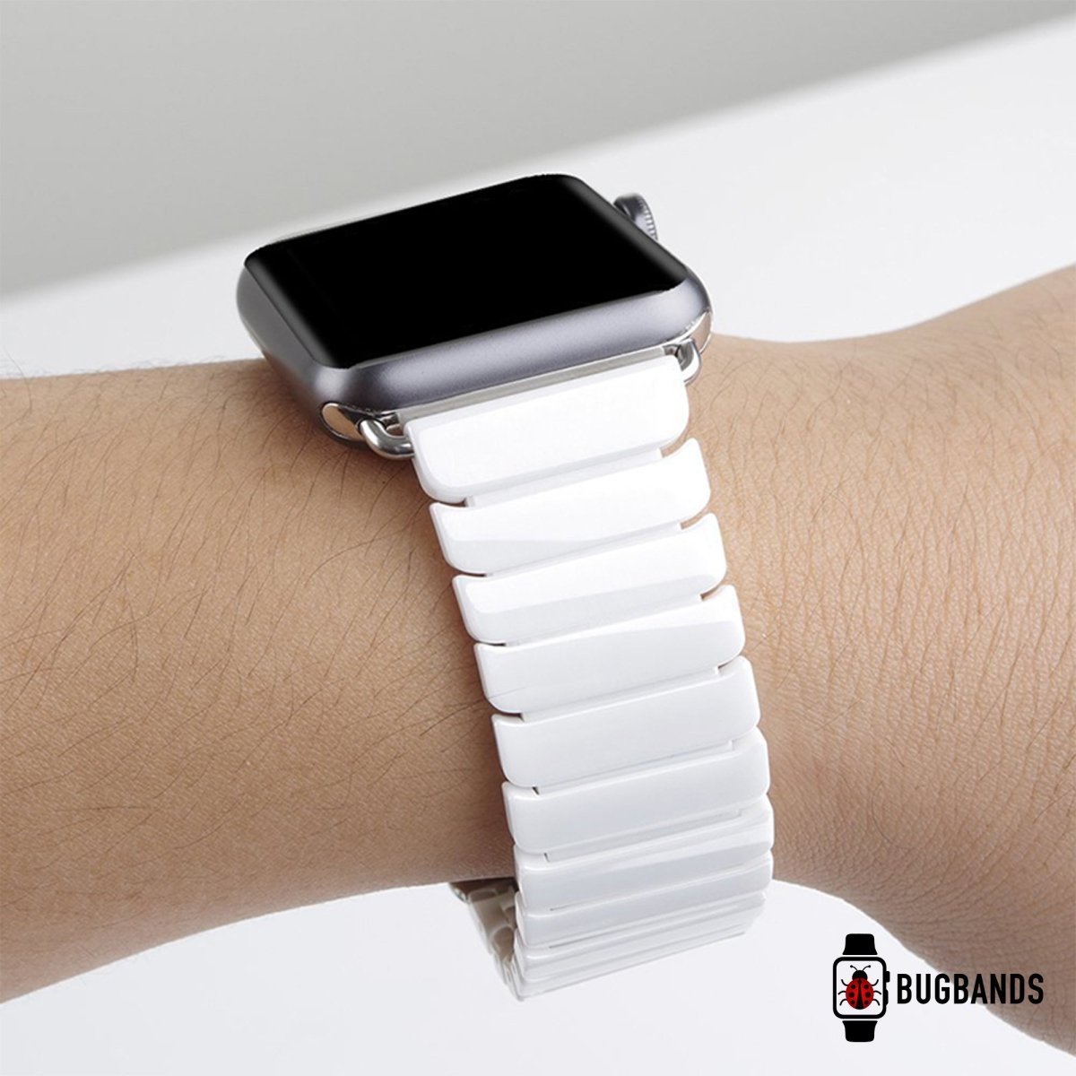 White BB Ceramic Bracelet for Apple Watch - BugBands