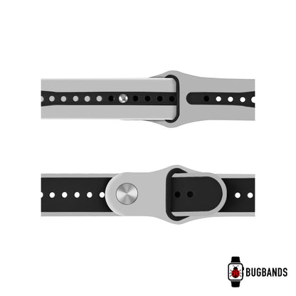 White & Black BB Modern Sport Apple Watch Band - BugBands