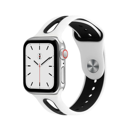 White & Black BB Modern Sport Apple Watch Band - BugBands