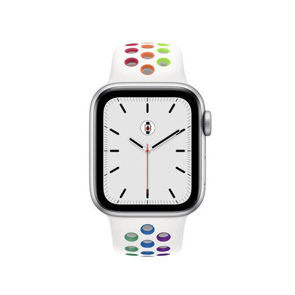 White & Multi - colour BB Sport Fit Apple Watch Band - BugBands